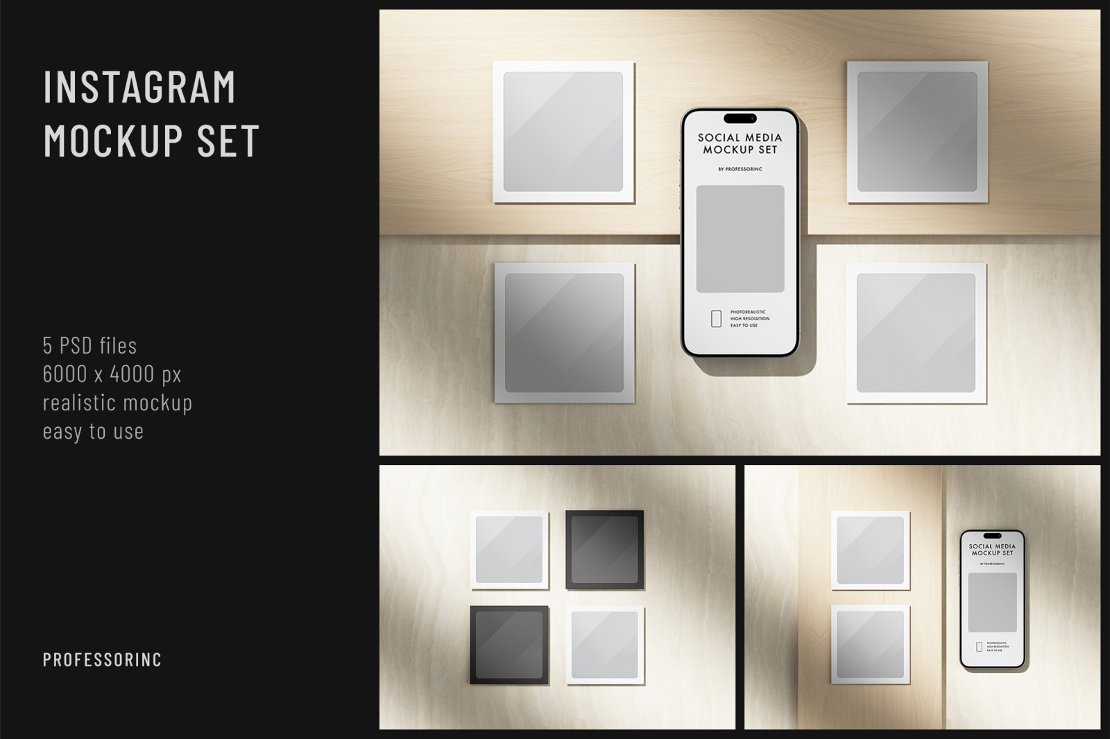 Instagram Mockup Set Instagram Mockup Set