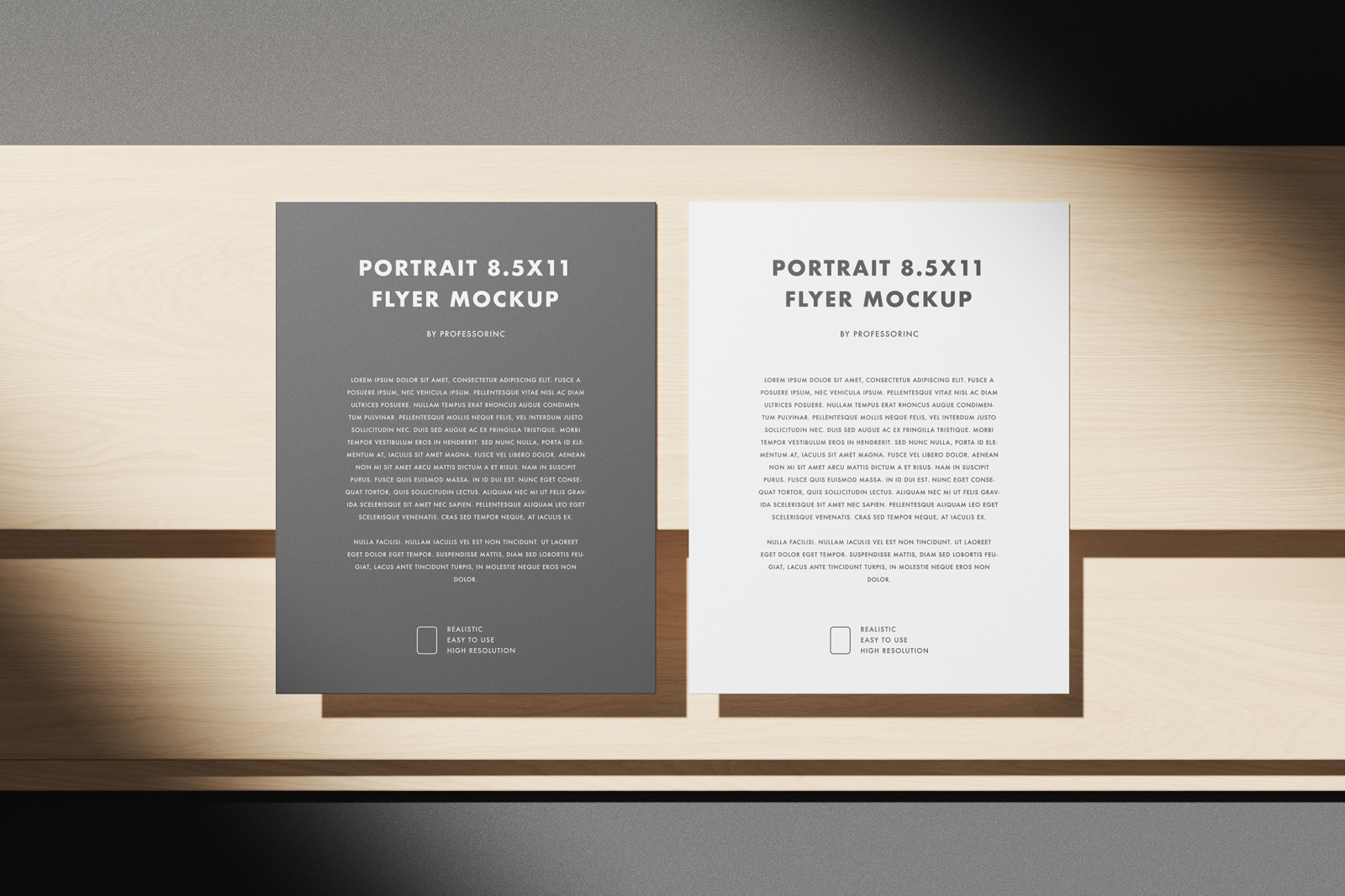 Portrait 8.5x11 Flyer Mockup Set Portrait 8.5x11 Flyer Mockup Set