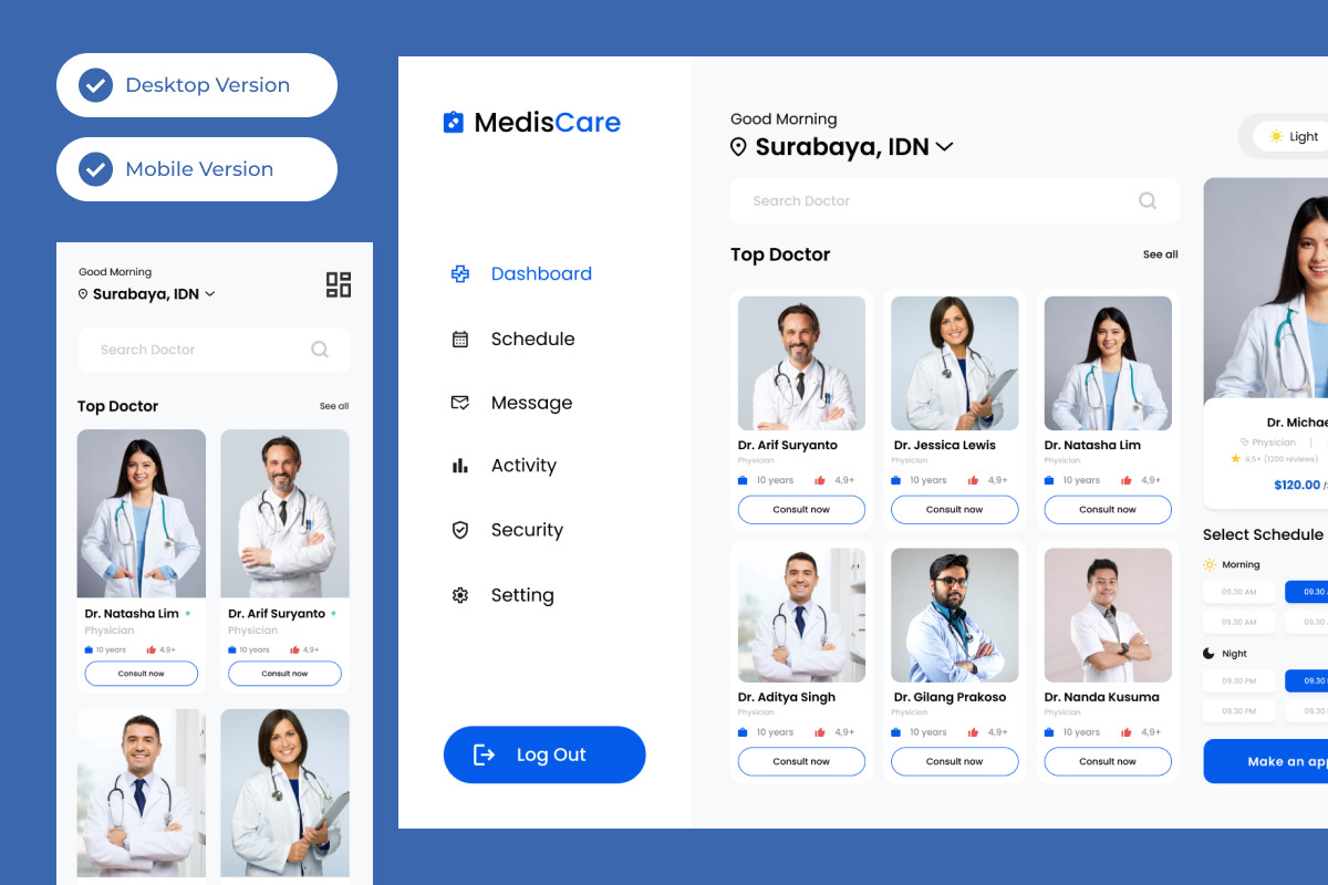 MedisCare - Doctor Dashboard V1