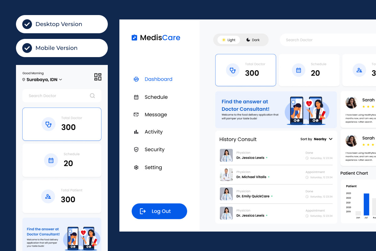 MedisCare - Doctor Dashboard V2 MedisCare - Doctor Dashboard V2