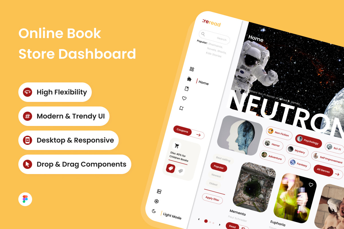 ReRead - Online Book Store Dashboard V2 ReRead - Online Book Store Dashboard V2