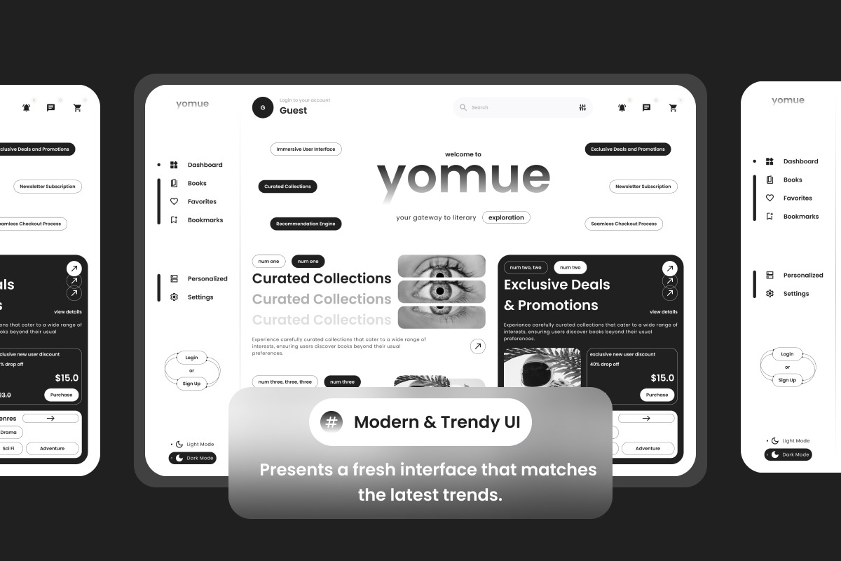 Yomue - Online Book Store Dashboard V1 Yomue - Online Book Store Dashboard V1