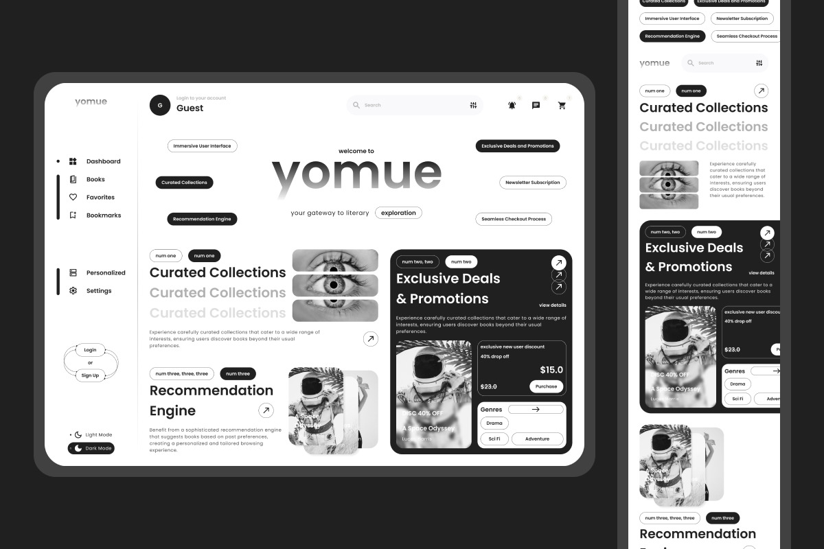 Yomue - Online Book Store Dashboard V1 Yomue - Online Book Store Dashboard V1