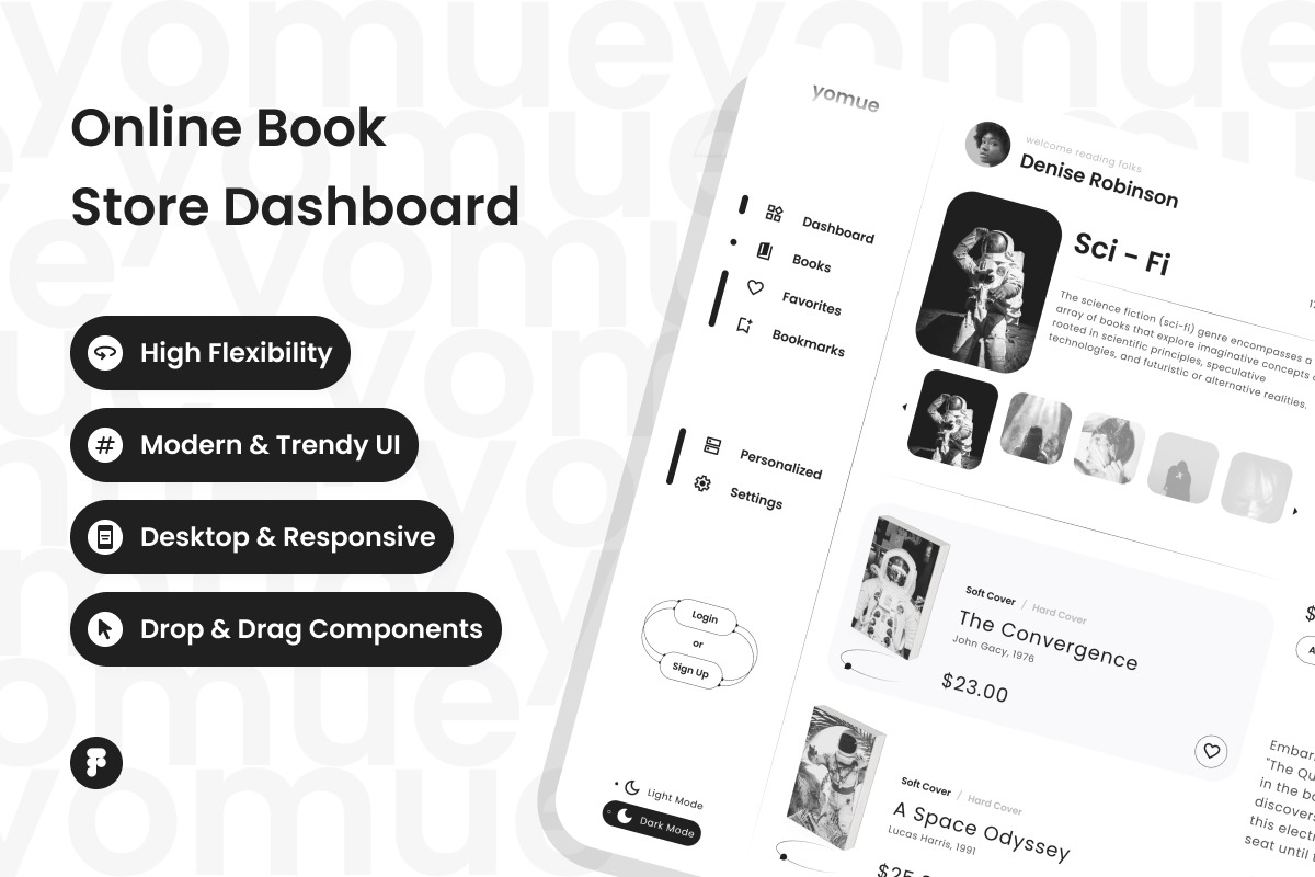 Yomue - Online Book Store Dashboard V2 Yomue - Online Book Store Dashboard V2
