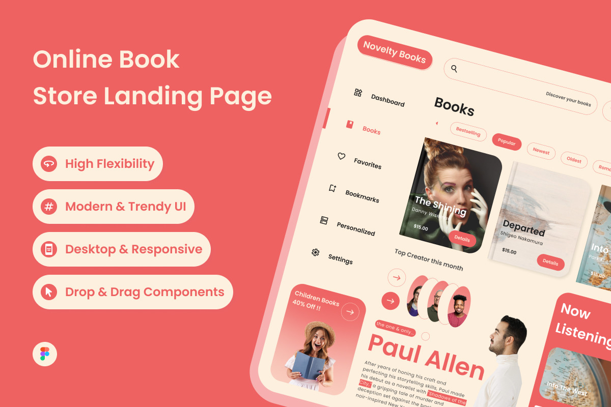 Novelty Books - Online Book Store Dashboard V2