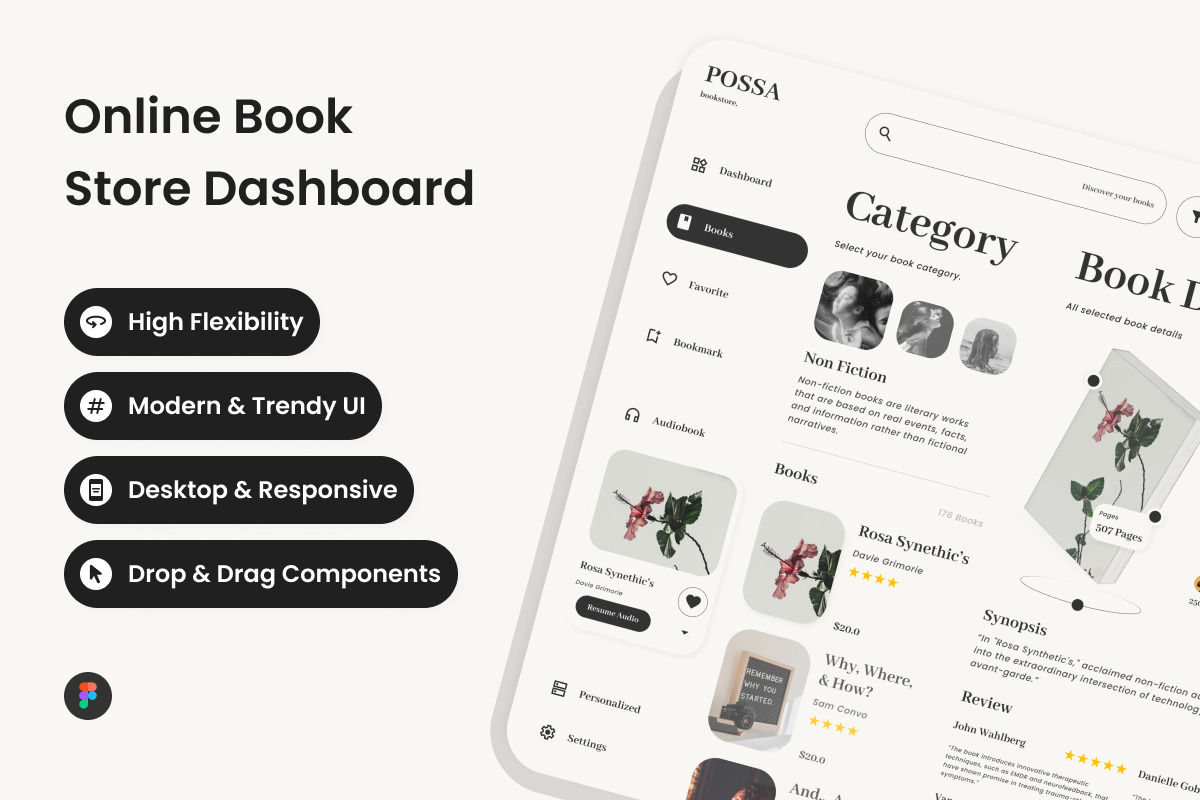 Possa - Online Book Store Dashboard