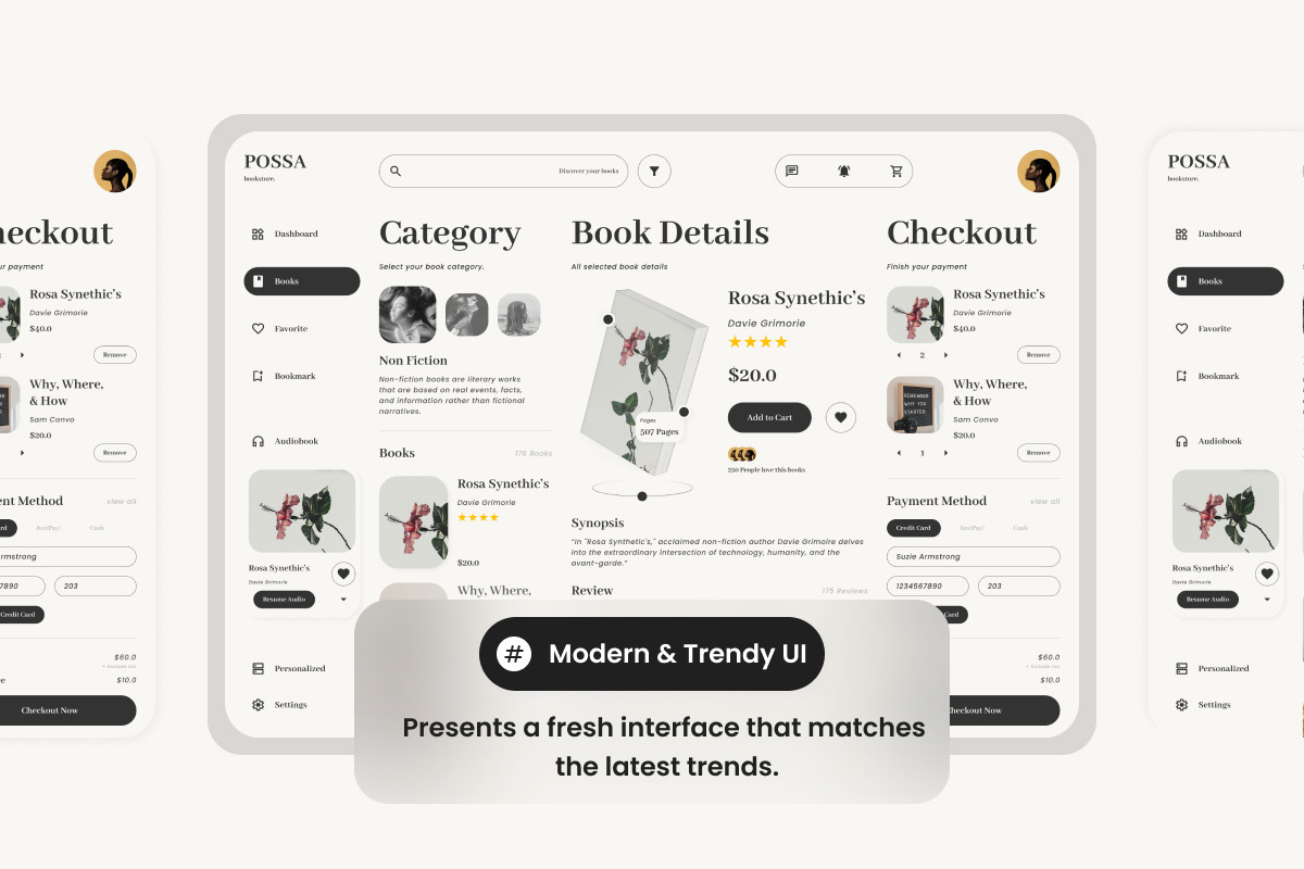 Possa - Online Book Store Dashboard