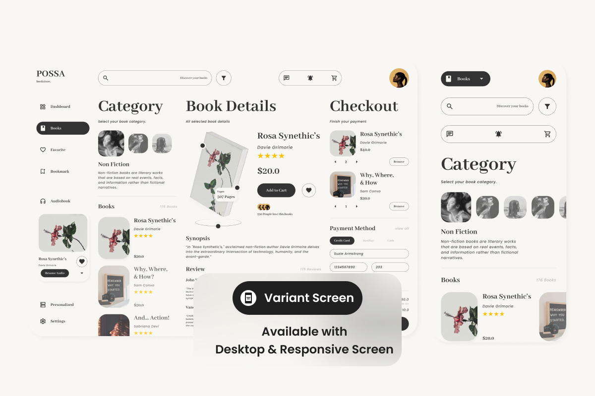 Possa - Online Book Store Dashboard Possa - Online Book Store Dashboard