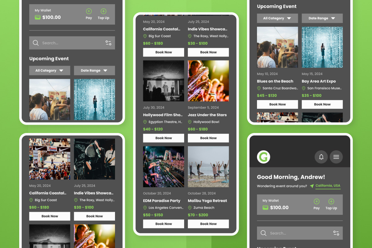 GalaGlide - Event Booking Dashboard V1 GalaGlide - Event Booking Dashboard V1