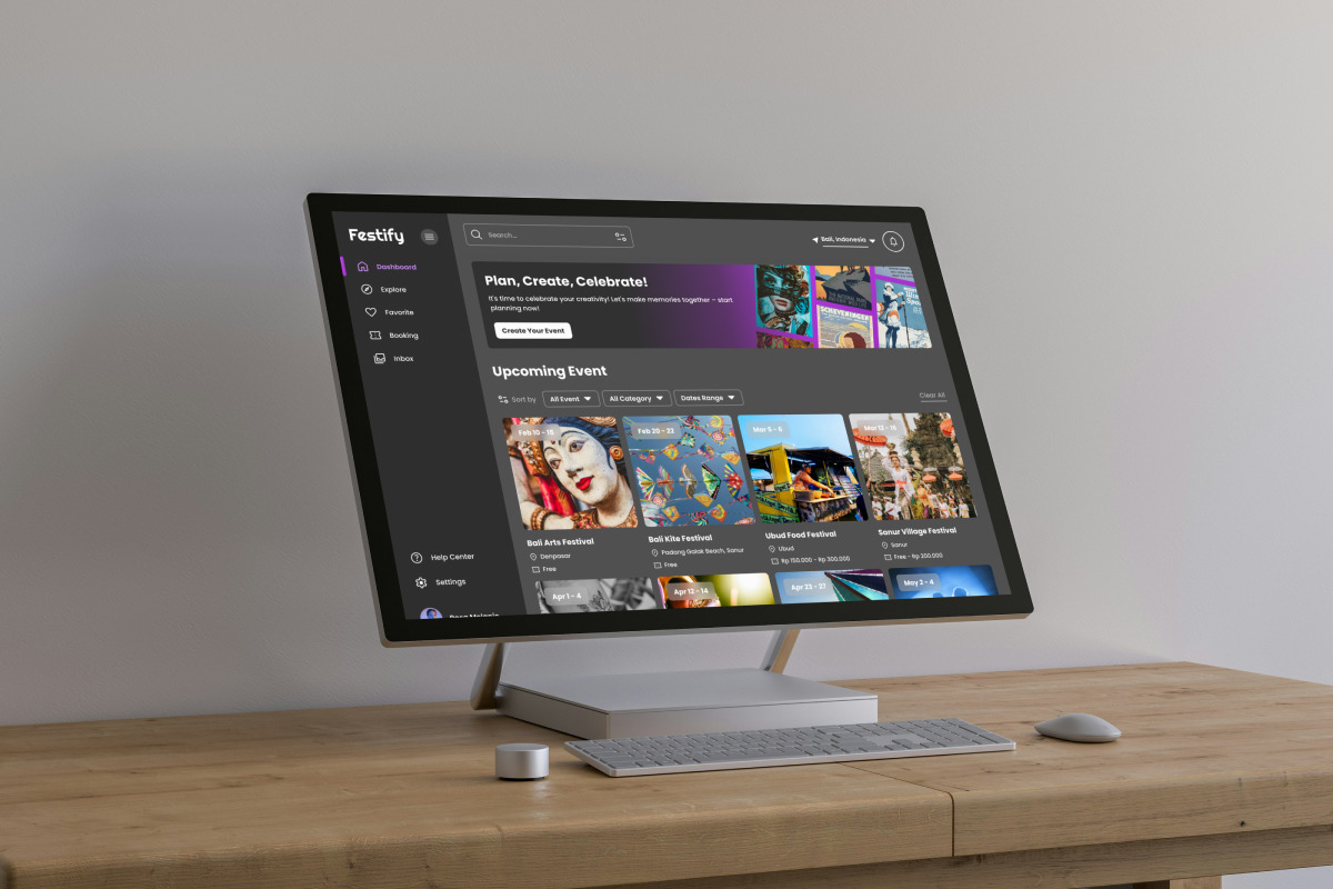 Festify - Event Booking Dashboard V1