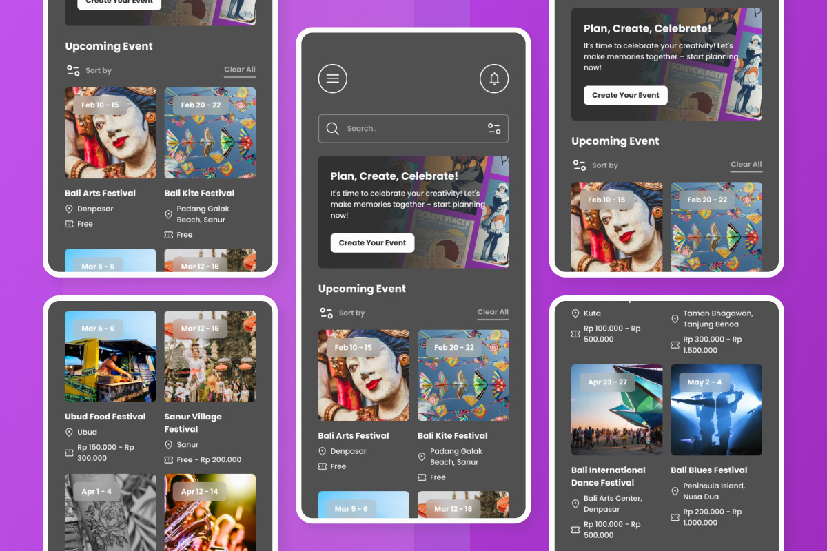 Festify - Event Booking Dashboard V1 Festify - Event Booking Dashboard V1