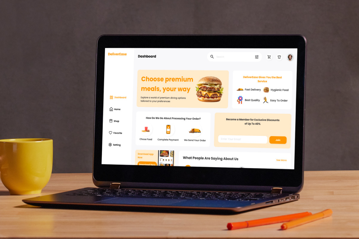 DeliverEase - Food Delivery Dashboard V1