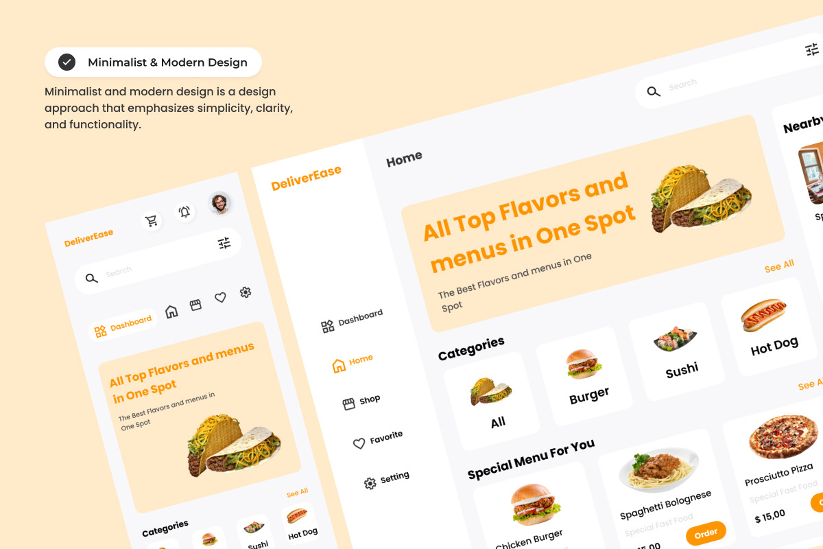 DeliverEase - Food Delivery Dashboard V2