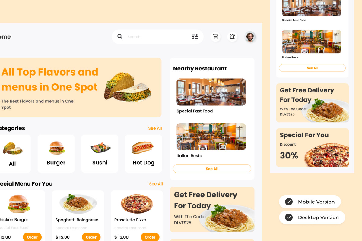 DeliverEase - Food Delivery Dashboard V2