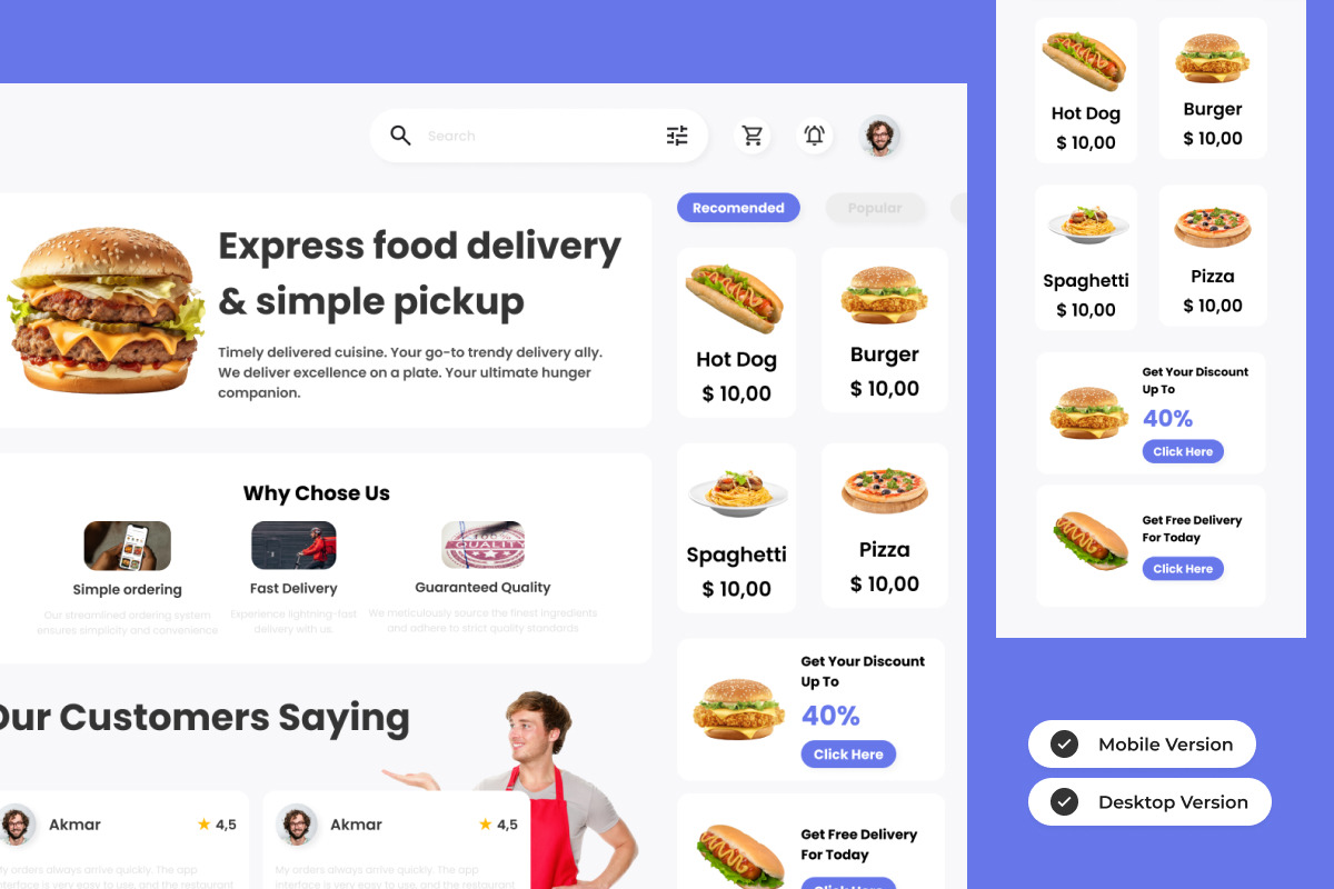 FlavorDash - Food Delivery Dashboard V1