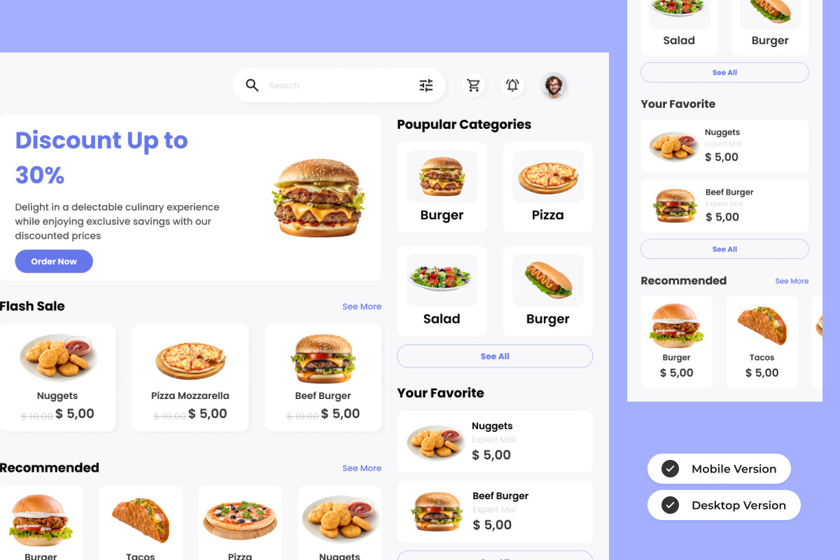 FlavorDash - Food Delivery Dashboard V2