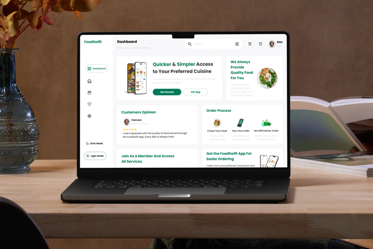 FoodSwift - Food Delivery Dashboard V1 FoodSwift - Food Delivery Dashboard V1