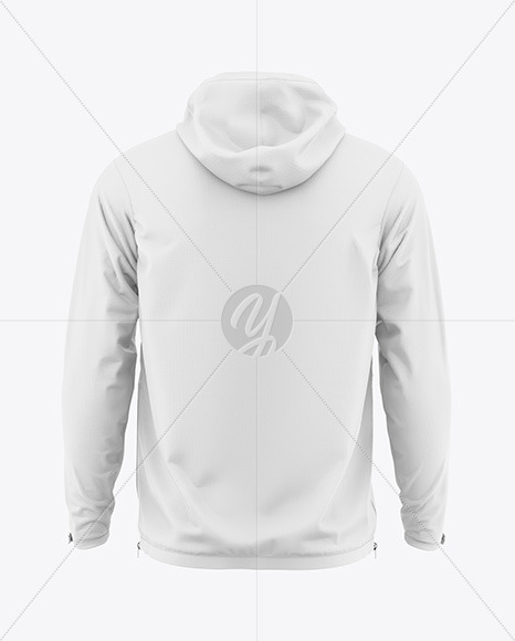 Men's Windbreaker Jacket Mockup - Back View