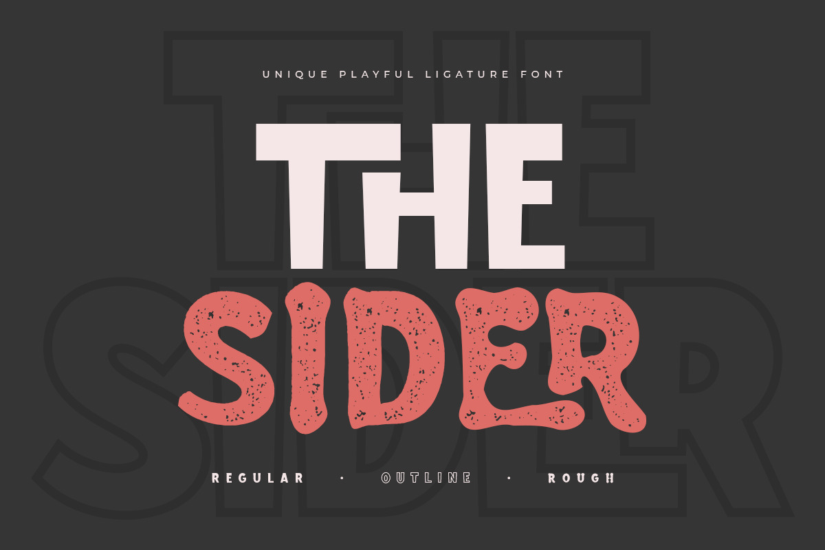 The Sider - Unique Playful Ligature Font The Sider - Unique Playful Ligature Font