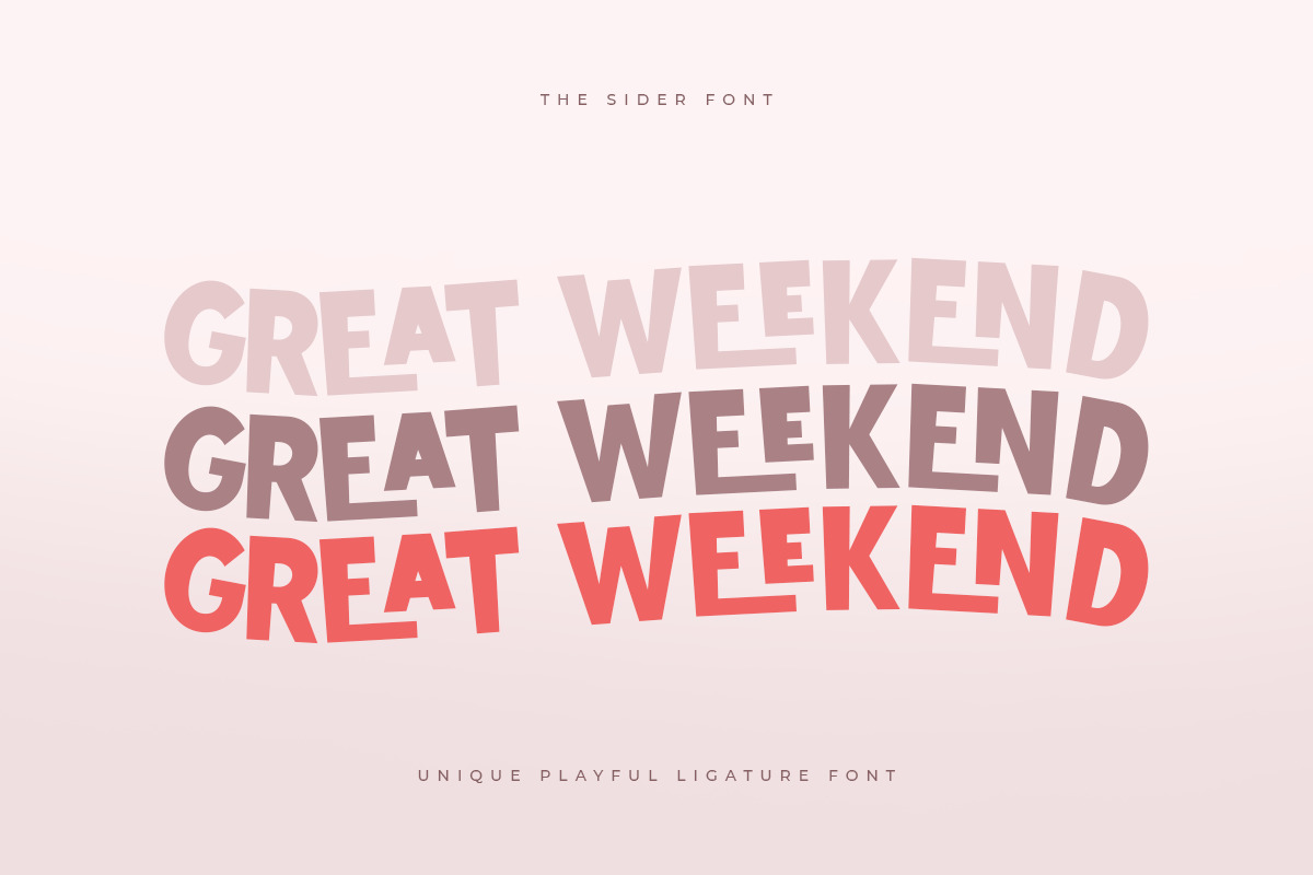 The Sider - Unique Playful Ligature Font The Sider - Unique Playful Ligature Font