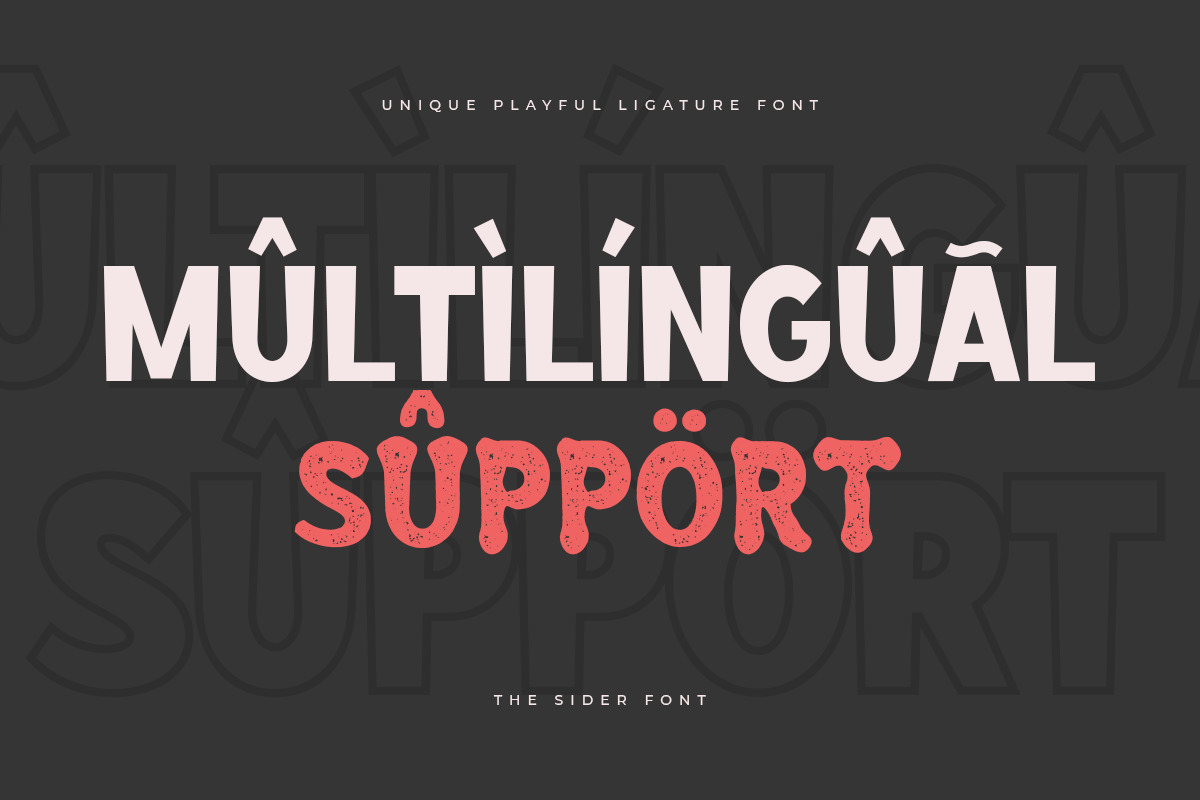 The Sider - Unique Playful Ligature Font The Sider - Unique Playful Ligature Font