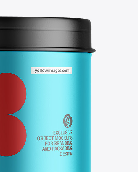 Matte Metallic Cosmetic Jar Mockup