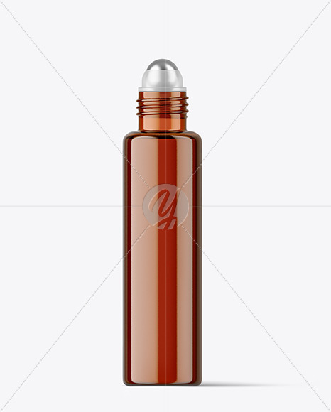 Amber Cosmetic Roll-on Bottle Mockup