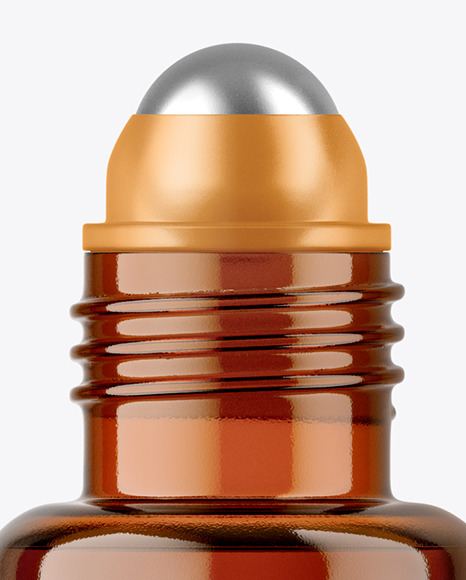 Amber Cosmetic Roll-on Bottle Mockup