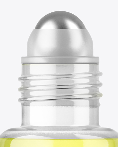 Clear Cosmetic Roll-on Bottle Mockup