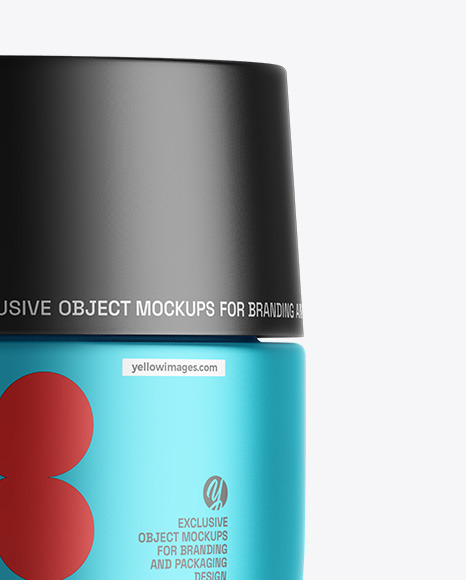 Matte Metallic Cosmetic Jar Mockup