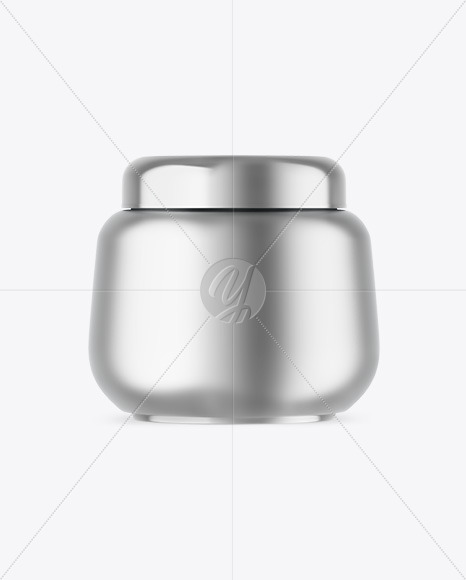 Matte Metallic Tea Tin Can Mockup