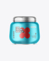 Matte Metallic Tea Tin Can Mockup