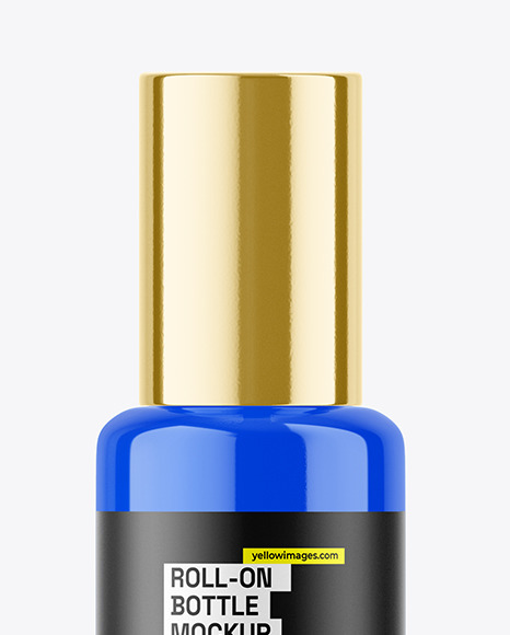 Glossy Cosmetic Roll-on Bottle Mockup