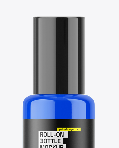 Glossy Cosmetic Roll-on Bottle Mockup