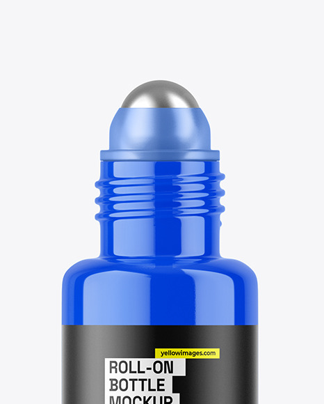 Glossy Cosmetic Roll-on Bottle Mockup