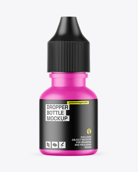 Matte Dropper Bottle Mockup