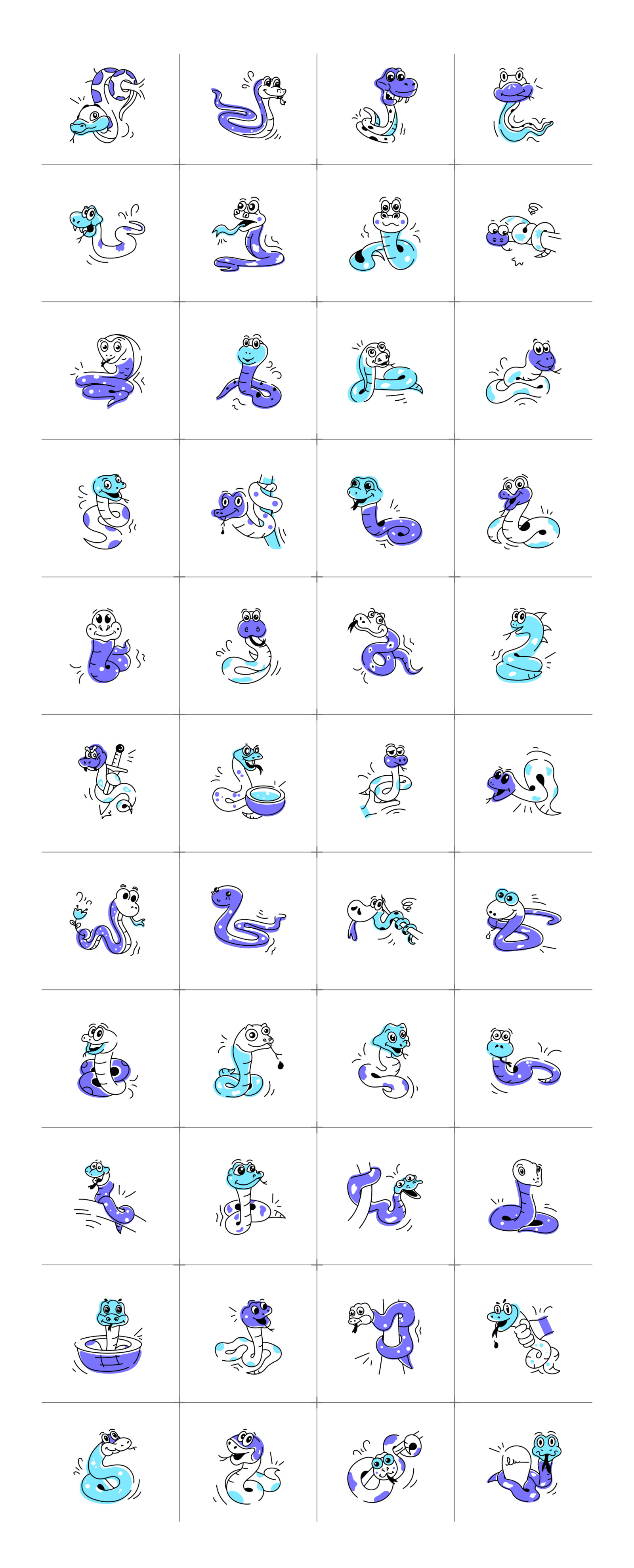 Snake Doodle Icons