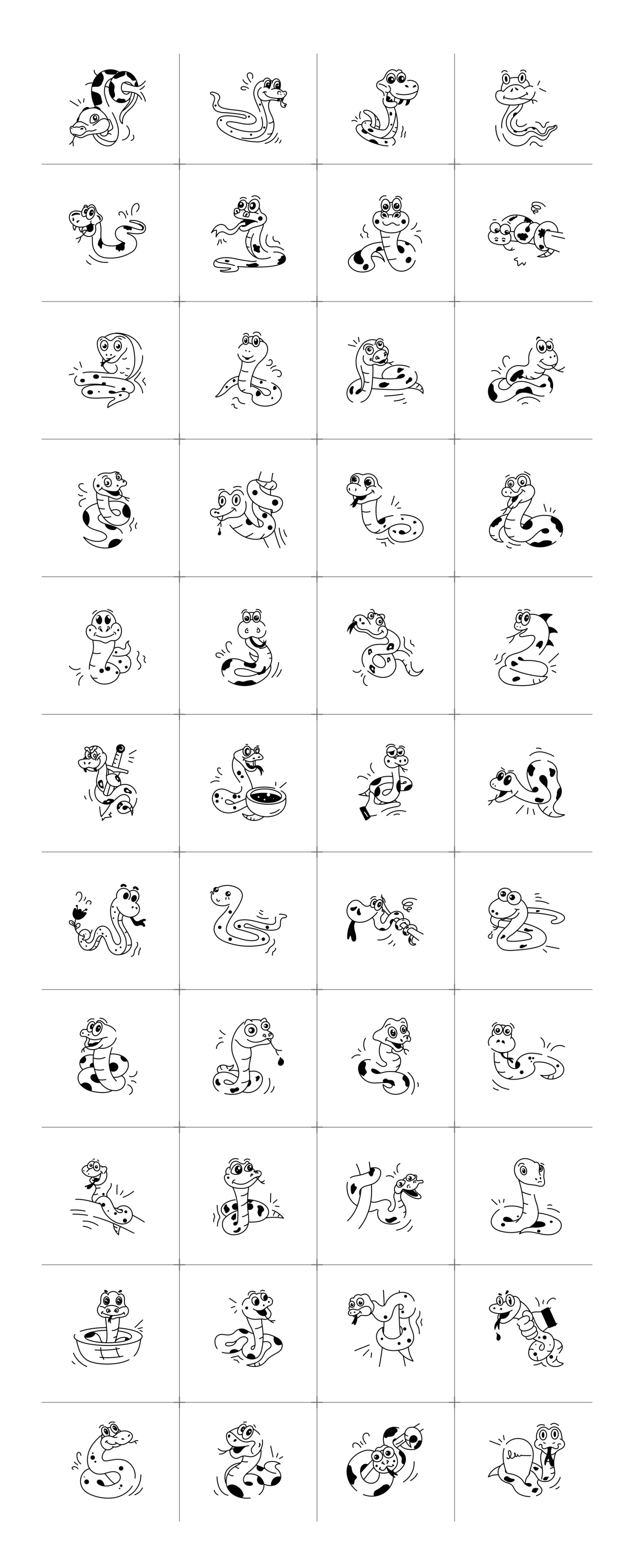 Snake Doodle Icons Snake Doodle Icons