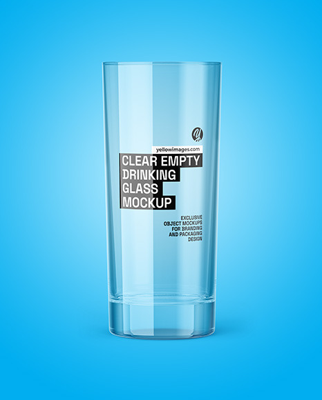 Empty Drinking Glass Mockup