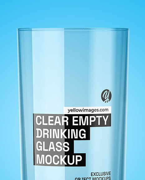 Empty Drinking Glass Mockup