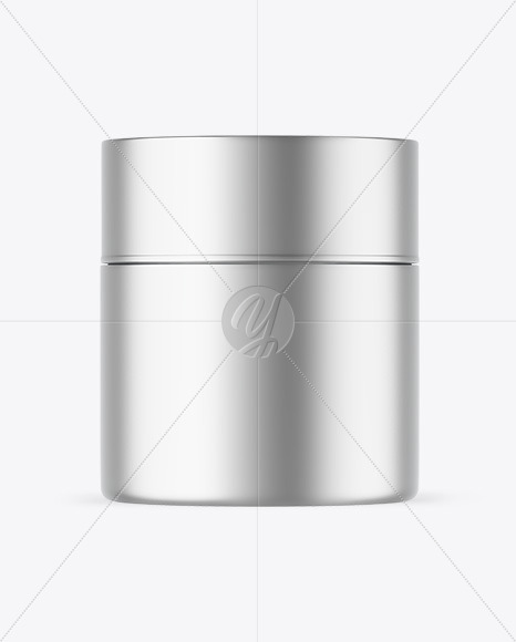 Matte Metallic Cosmetic Jar Mockup