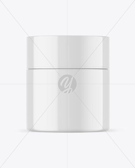 Glossy Cosmetic Jar Mockup