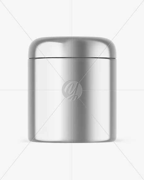 Metallic Cosmetic Jar Mockup