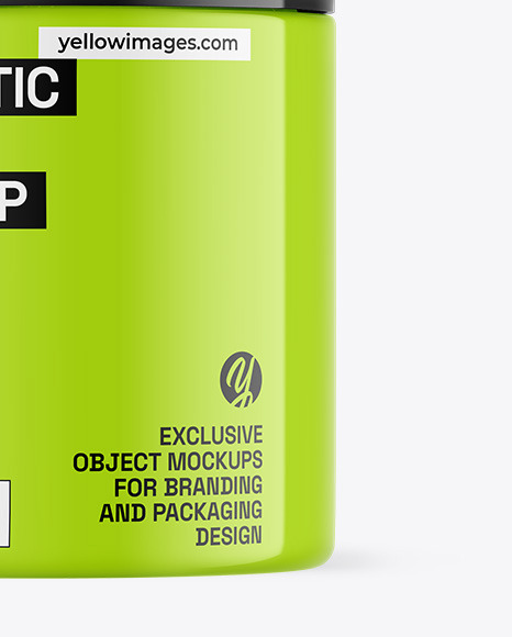 Glossy Cosmetic Jar Mockup