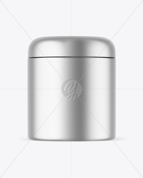 Matte Metallic Cosmetic Jar Mockup