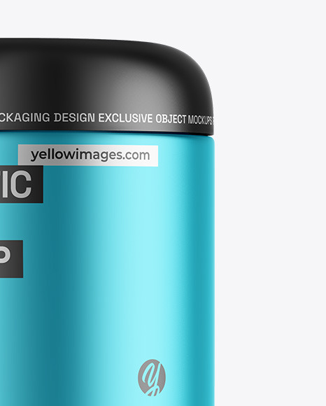 Matte Metallic Cosmetic Jar Mockup