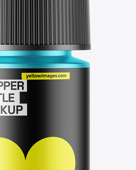 Matte Metallic Dropper Bottle Mockup