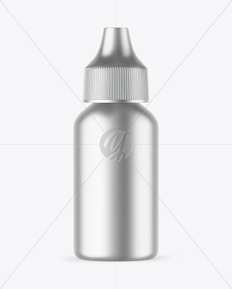 Matte Metallic Dropper Bottle Mockup