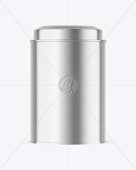 Metallic Tea Tin Can Mockup