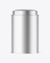 Matte Metallic Tea Tin Can Mockup